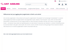 Tablet Screenshot of justjuggling.com